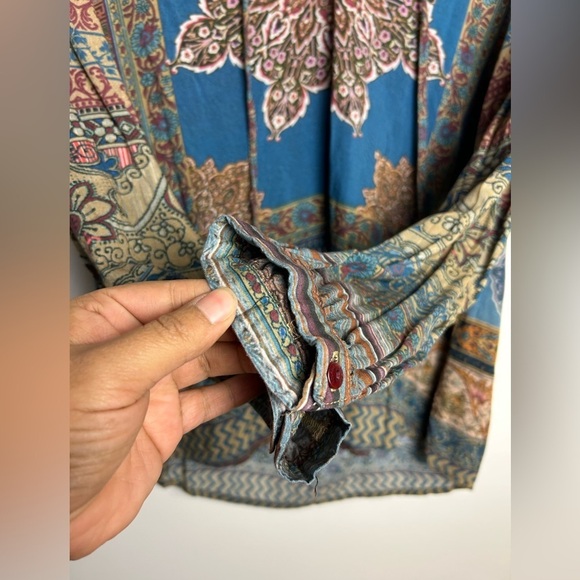 Feathers by tolani Blouse top S Modal Cotton Lightweight Bohemian Whimsigoth - Picture 6 of 13